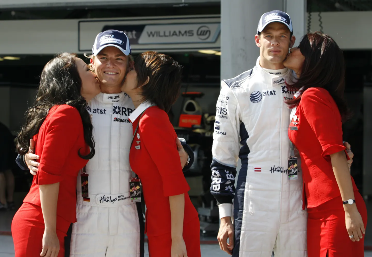 Alexander Wurz (paremal) 2007. aastal, kui sõitis Williamsi F1-meeskonnas koos Nico Rosbergiga (vasakul).