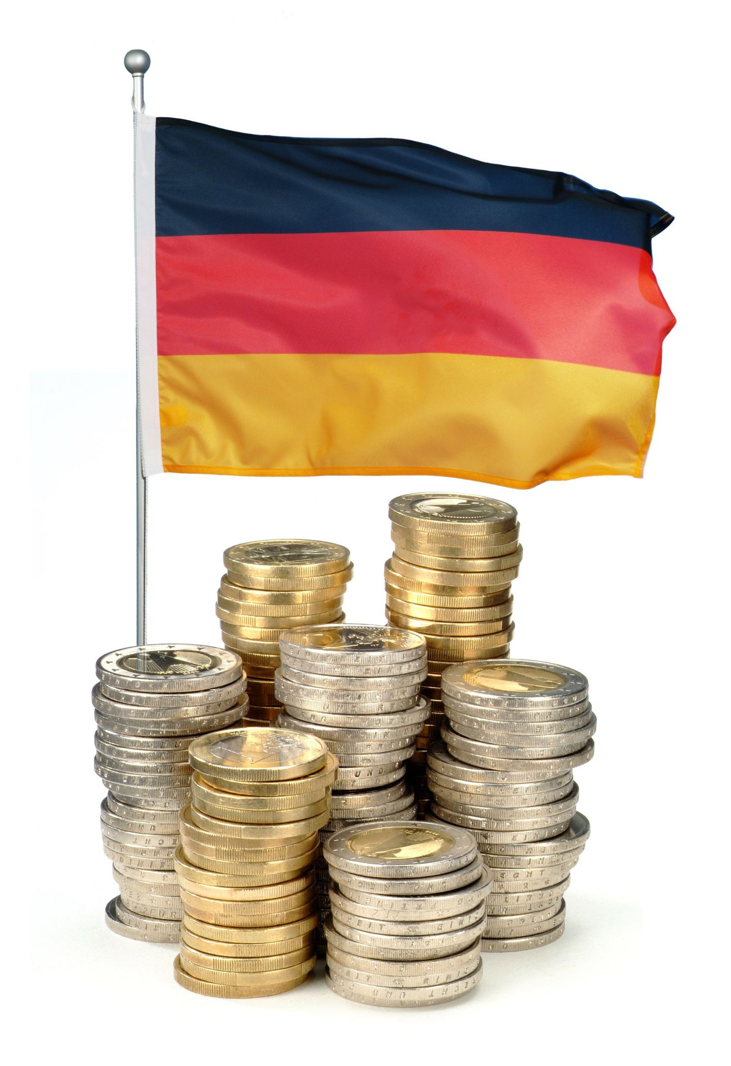 Mündid koos Saksamaa lipuga