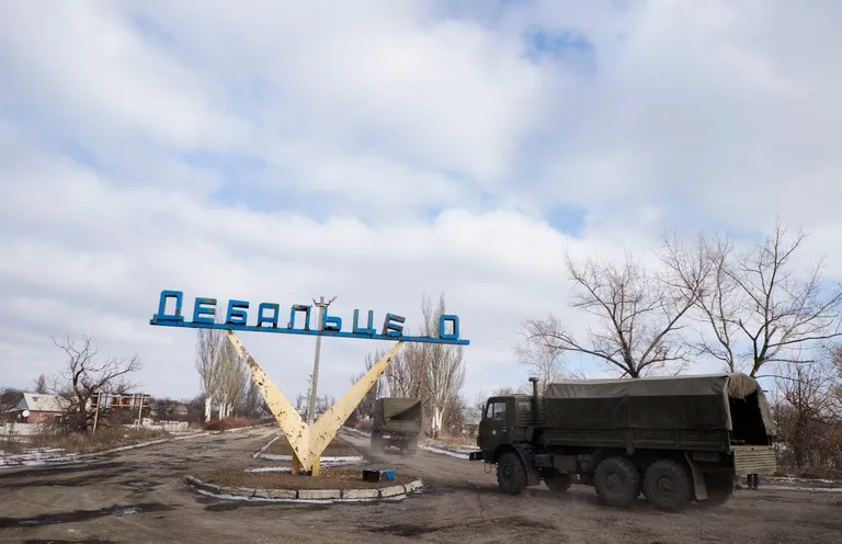 Въезд в Дебальцево. 2015 год.