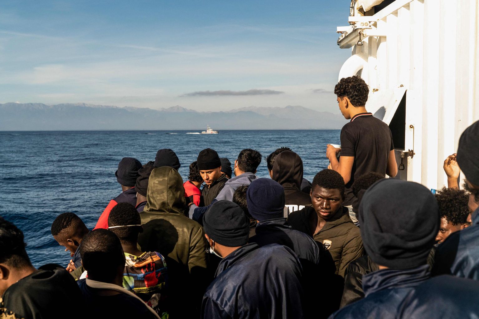 Migrandid Ocean Vikingi päästelaeval 10. novembril.