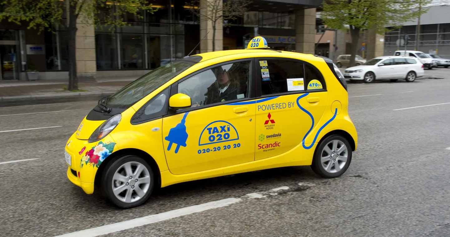 Elektritakso Stockholmis.