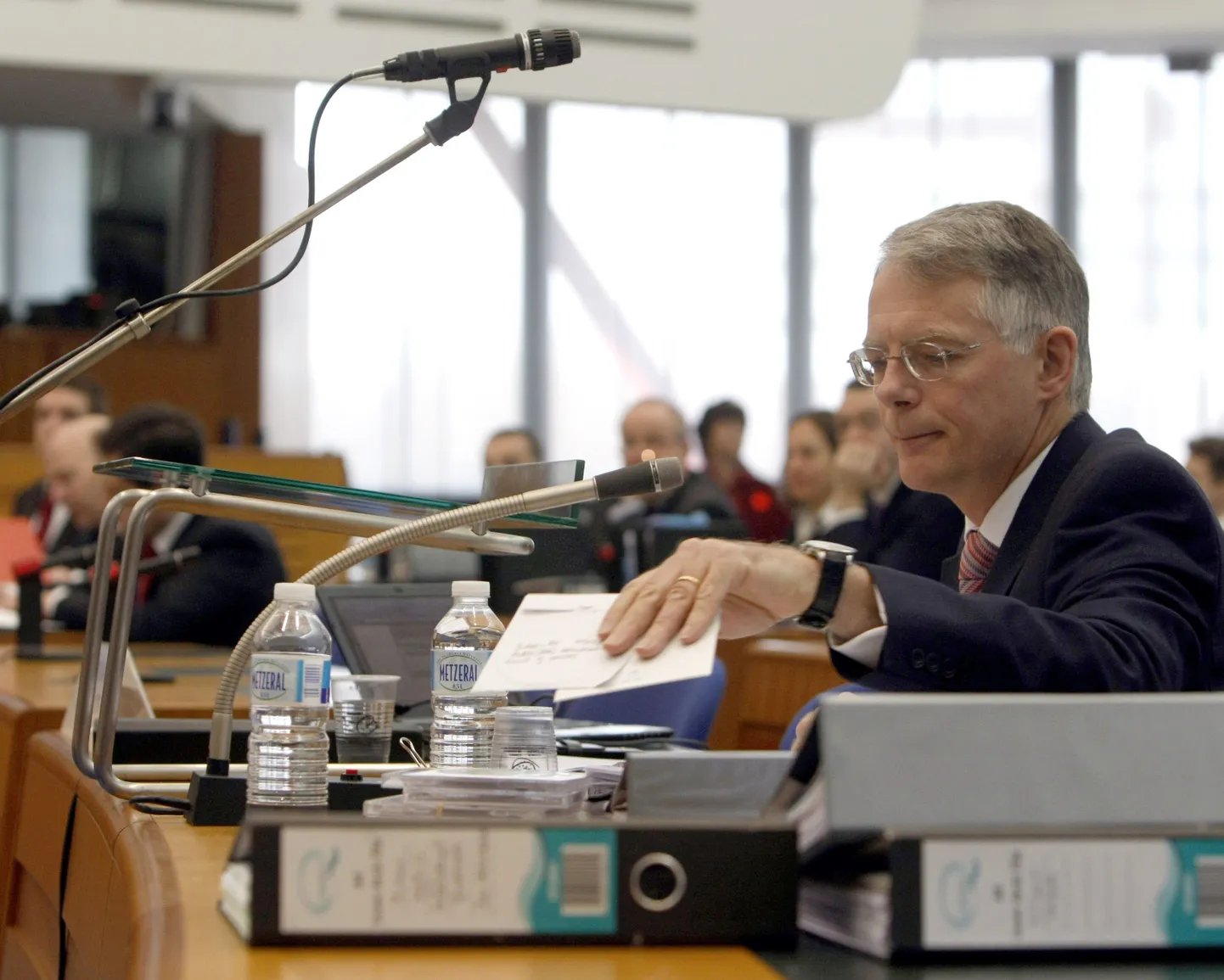 Jukose aktsionäre ja Mihhail Hodorkovskit esindav advokaat Piers Gardner täna Strasbourgis Euroopa inimõiguste kohtus.