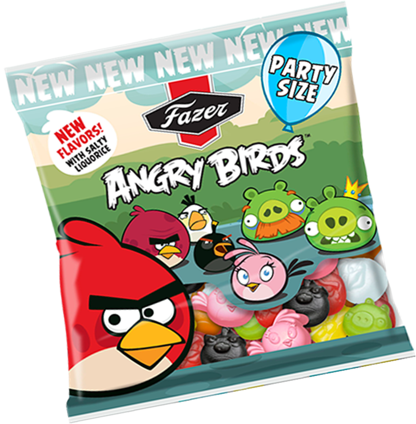 Fazer Angry Birds Party Size (300g) kommid.