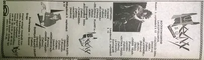 Heavy Suvi 1987 reklaam ajalehes Noorte Hääl.