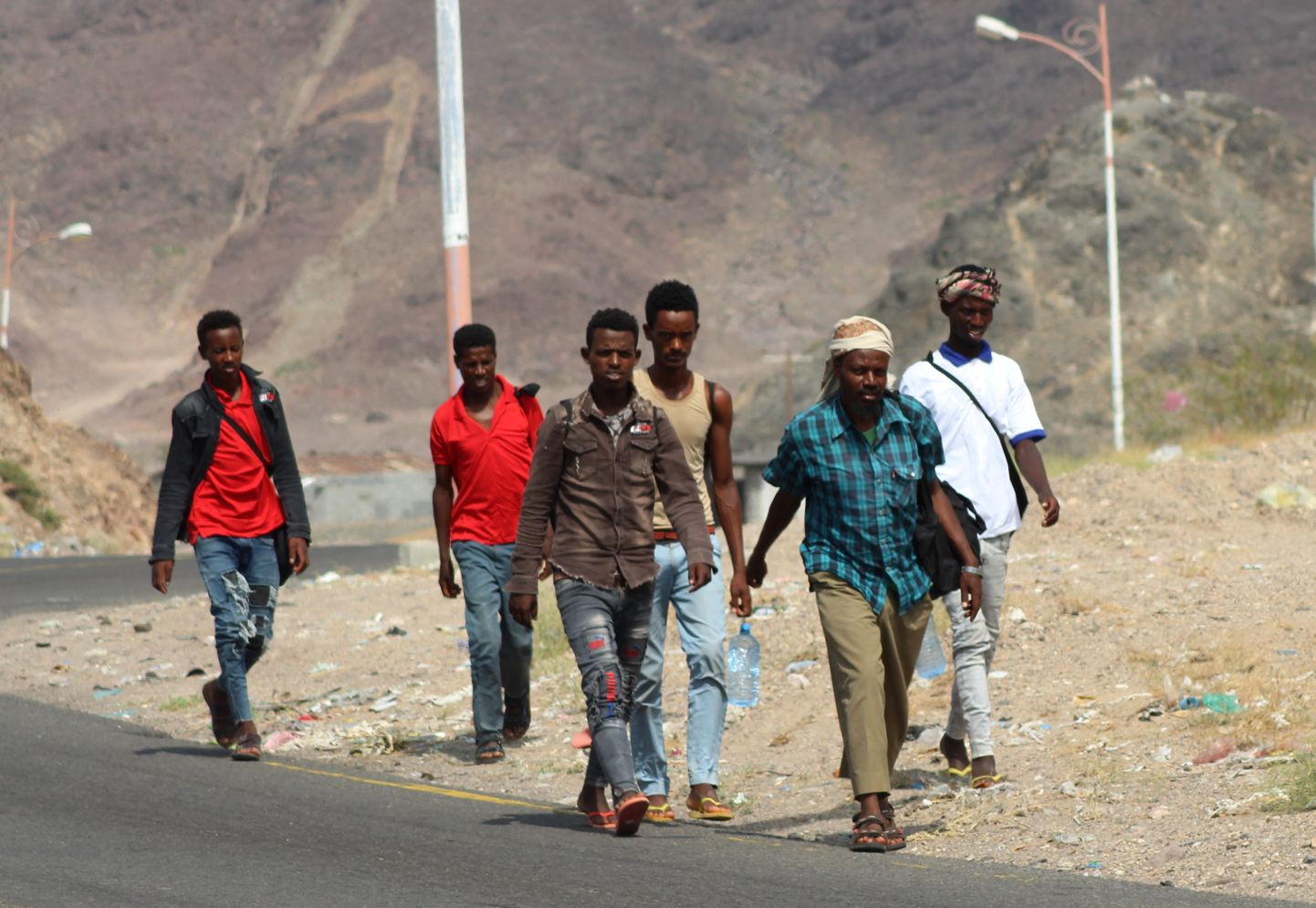 Jeemenisse saabunud Etioopia migrandid.