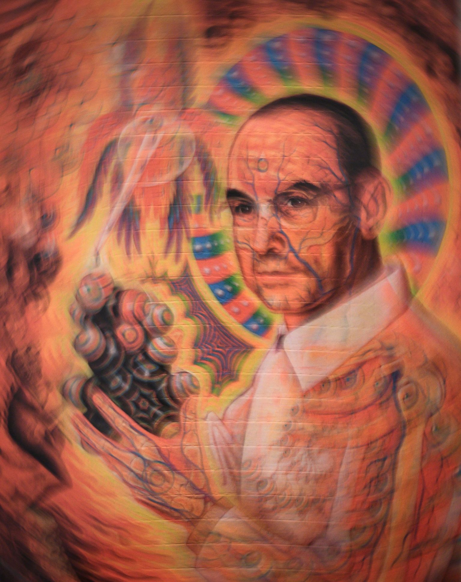 Psühhedeeliline portreemaal LSDd sünteesinud šveitslasest keemikust Albert Hofmannist
