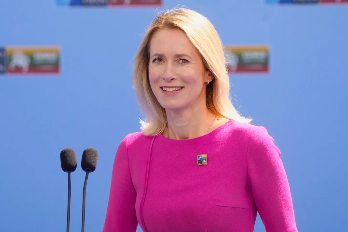 Eesti peaminister Kaja Kallas NATO tippkohtumisel Vilniuses.