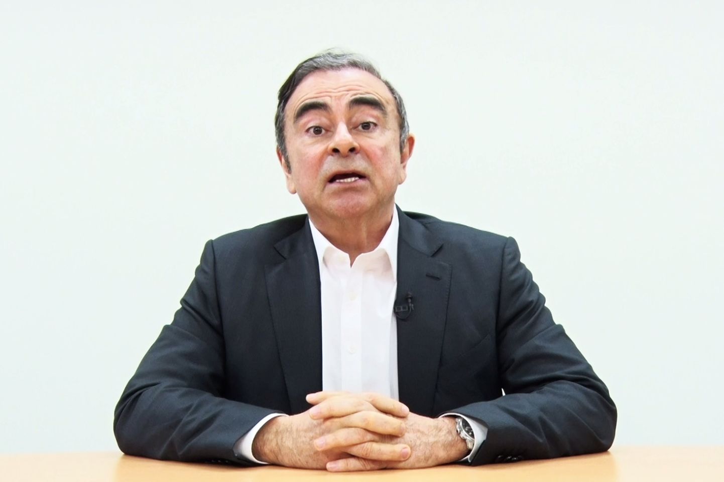 Jaapanis vahistatud autofirma Nissan endine juht Carlos Ghosn 9. aprillil avaldatud videos.