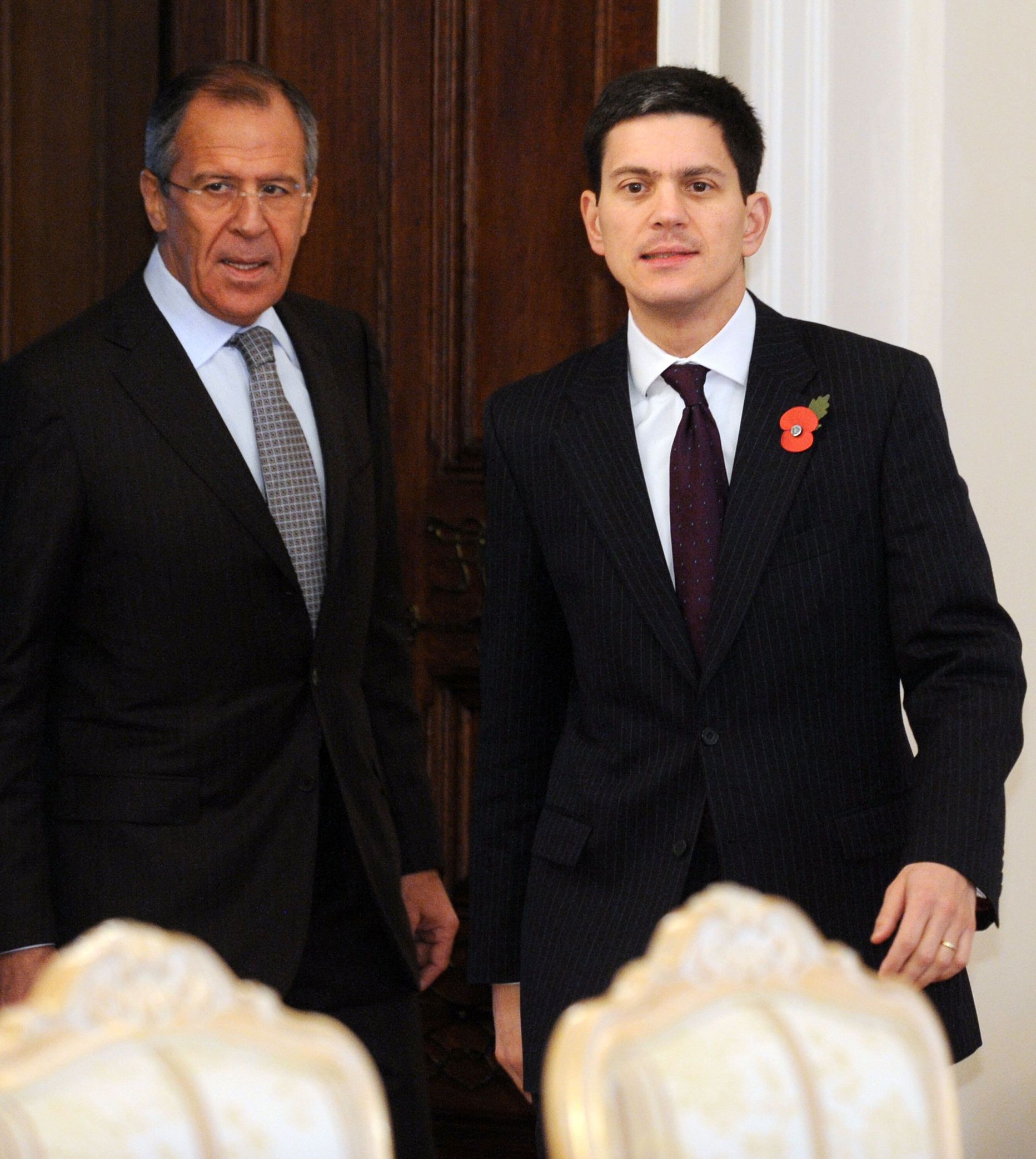 Venemaa välisminister Sergei Lavrov (vasakul) ja Suurbritannia välisminister David Miliband.