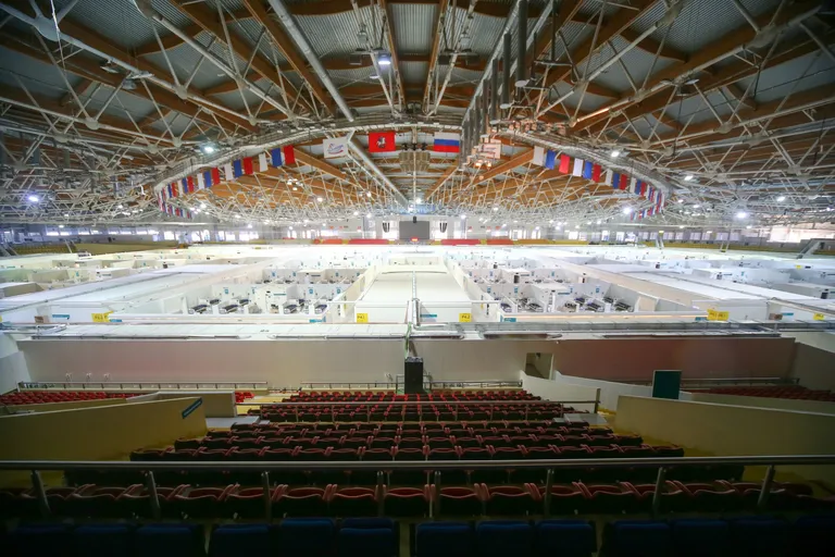 Venemaa Moskva Krõlatskoje jäähall muudeti ajutiseks koroonahaiglaks