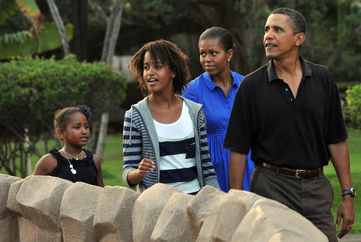 Barack Obama koos perega Honolulu loomaaias Havail.