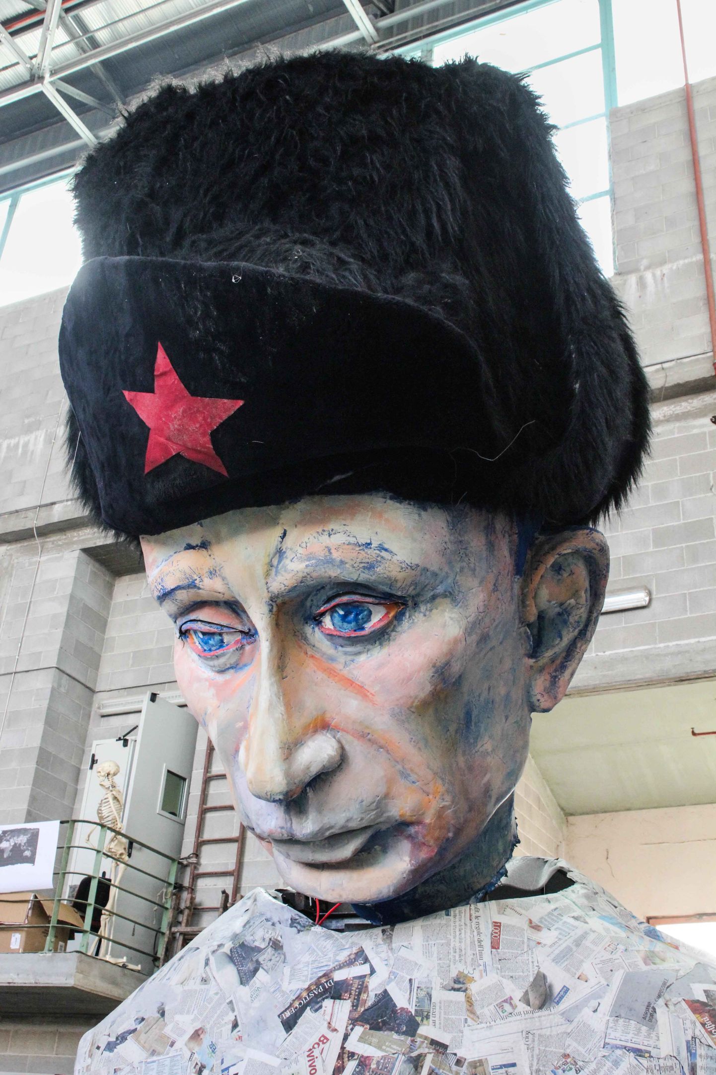 Itaalias valmiv mask Vladimir Putinist, mida kavatsetakse näidata veebruaris toimuval karnevalil.
