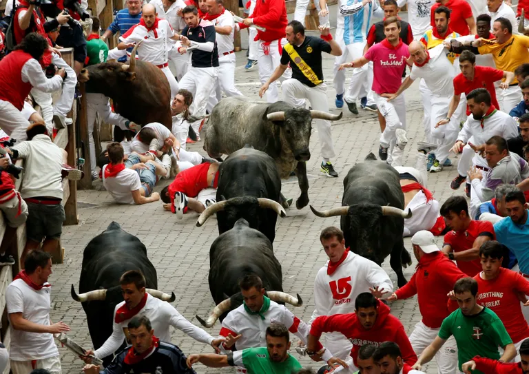 Hispaania San Fermini Pamplona härjajooks