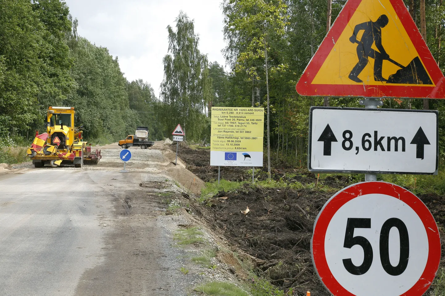 Taastusremont Are ja Suigu vahelisel teelõigul algas tänavu juunis ning tööde käigus rekonstrueeriti kokku 8,6 kilomeetrit maanteed, mille laius on varasema kuue meetri asemel nüüd seitse.