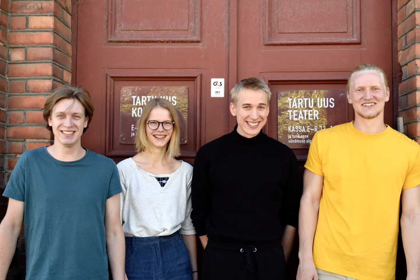 Uuest hooajast liituvad Tartu Uue Teatriga näitlejad (vasakult) Andreas Aadel, Elise Metsanurk, Ekke Hekles ja Martin Kork.