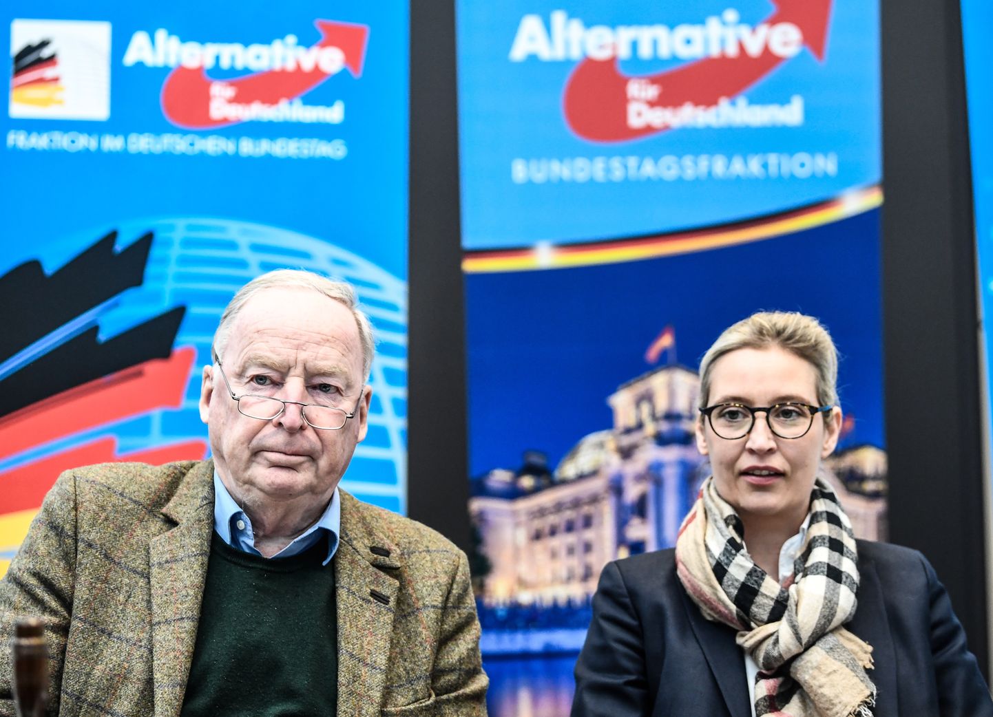 AfD liidrid Alexander Gauland (vasakul) ja Alice Weidel.