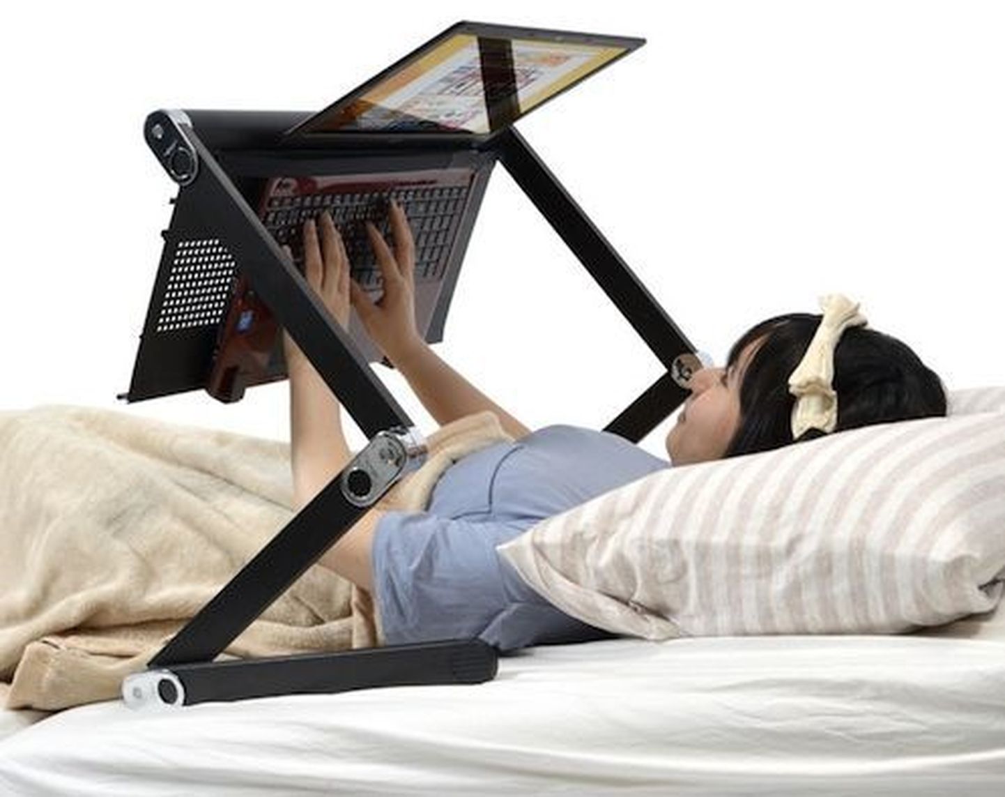 Jaapani firma Thanko abivahend, mis võimaldab voodis töötamist
