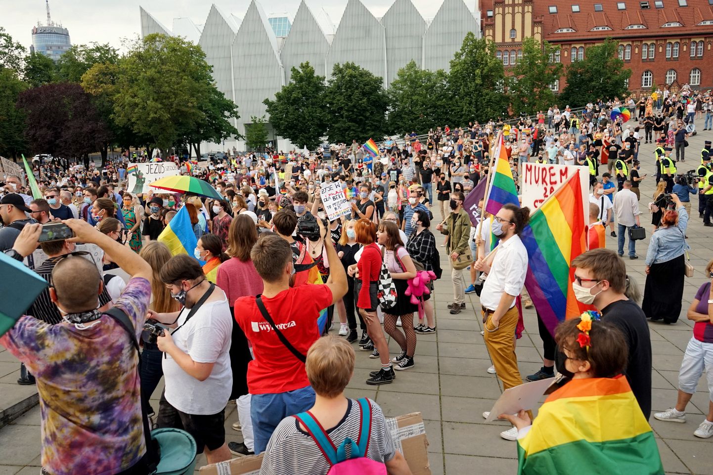 LGBT meeleavaldajad Poolas Szczecinis 10. august 2020.