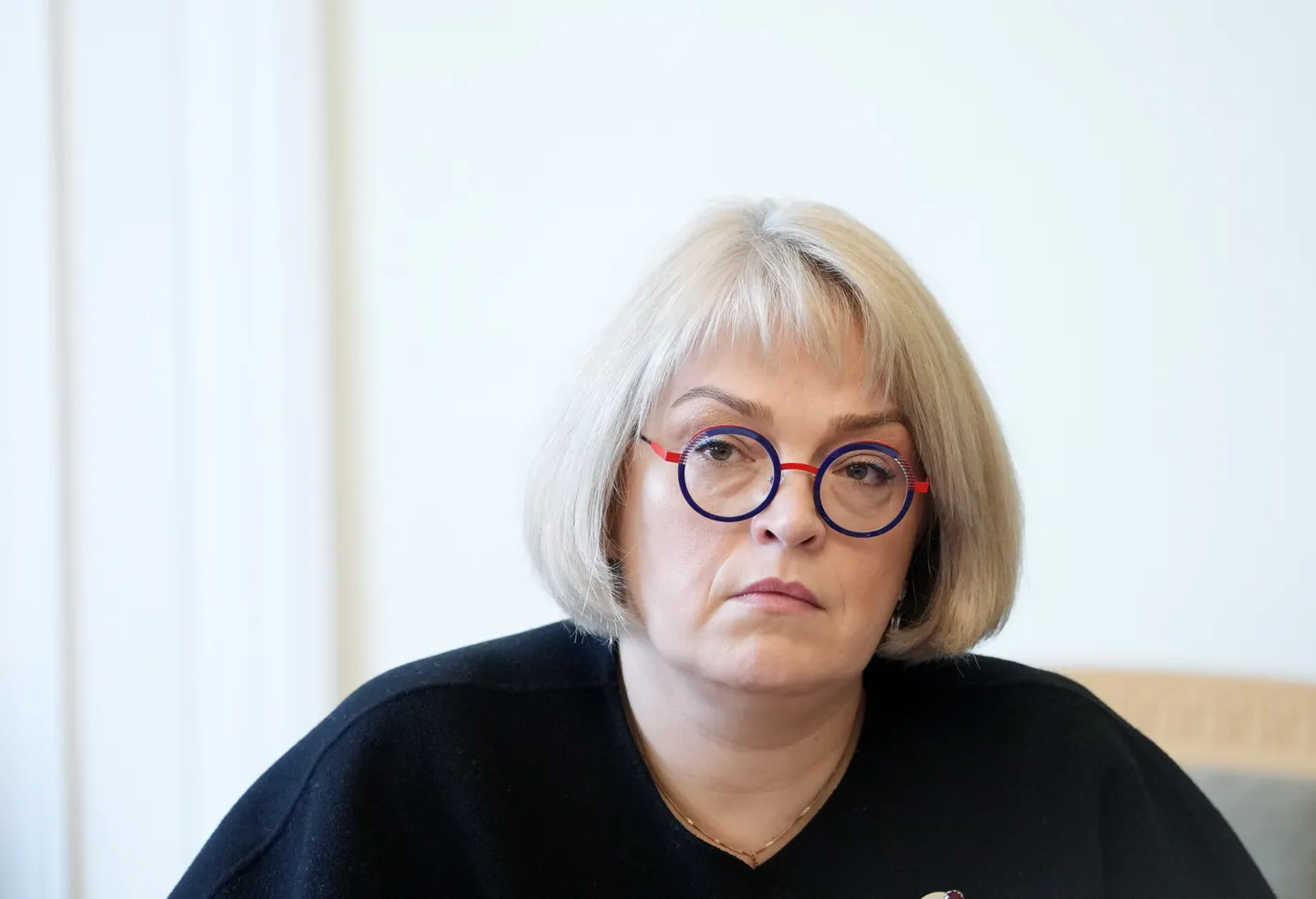 Jāzepa Vītola Latvijas Mūzikas akadēmijas (JVLMA) Senāta vadītāja Ilona Meija piedalās JVLMA rīkotajā preses konferencē, kurā iepazīstina ar rektora pienākumu izpildītāju.