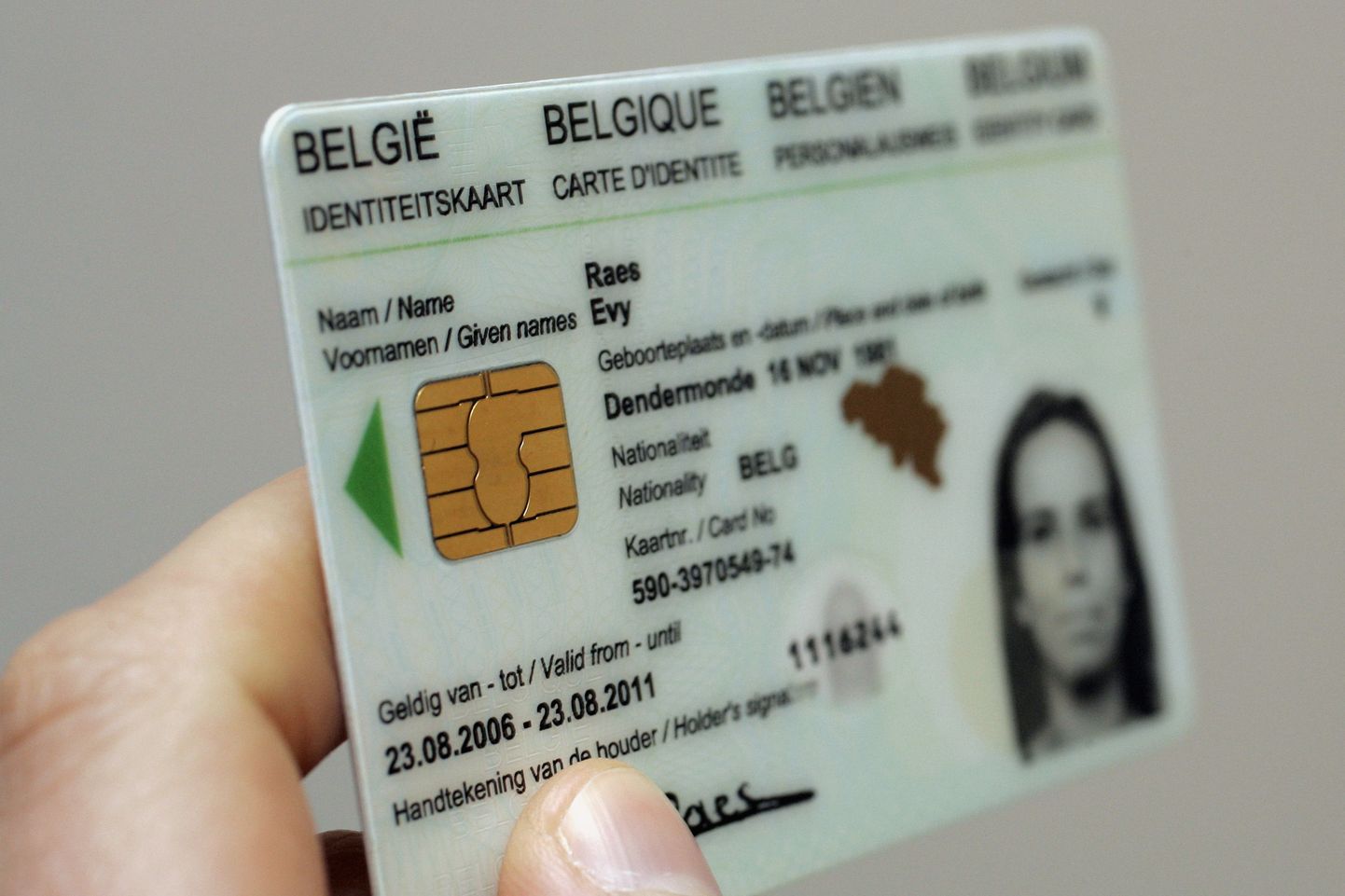 Belgia ID-kaart.