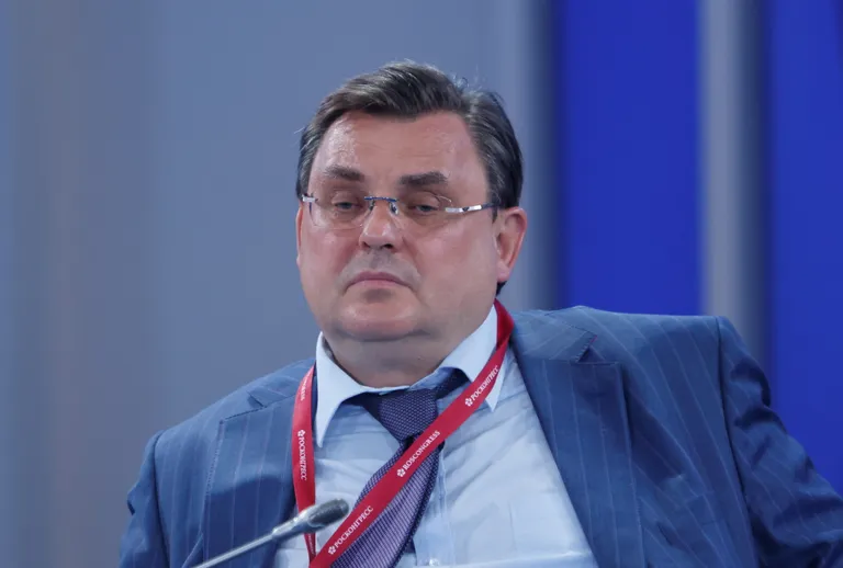 Министр юстиции РФ Константин Чуйченко, чье ведомство и занимается раздачей ярлыков иноагентов. Петербургский международный экономический форум, 16 июня 2022 года.