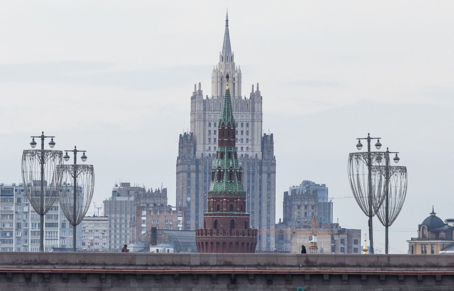 Vaade Moskva Kremlist Vene välisministeeriumile. Foto on illustratiivne.