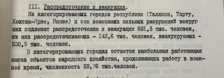 ENSV Tsiviilkaitse staabi aruanne 1990.aastal.