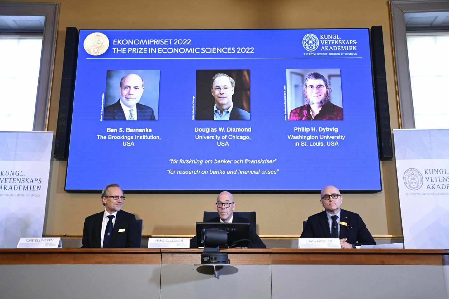 Nobeli majanduspreemia laureaadid kuulutati välja eile Rootsi teaduste akadeemias.