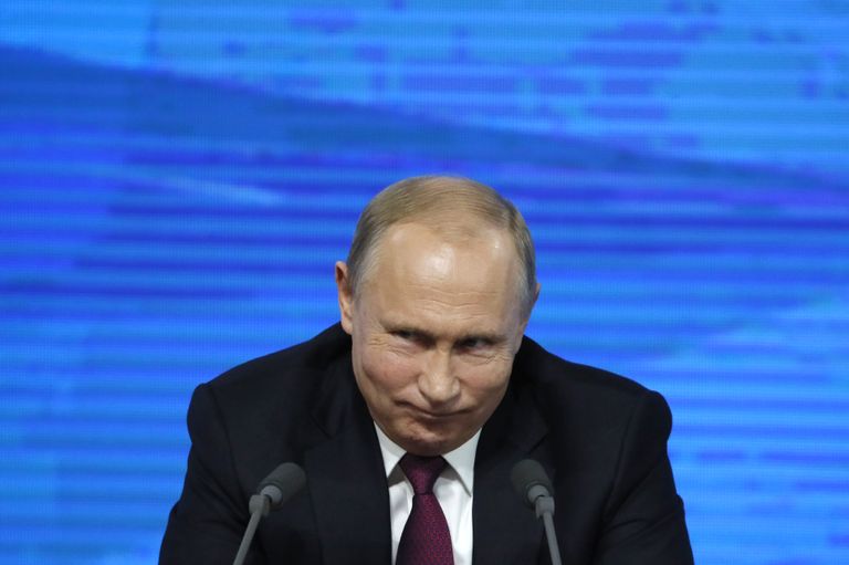 Vladimir Putin 20. detsembril 2018 suurel aastalõpu pressikonverentsil