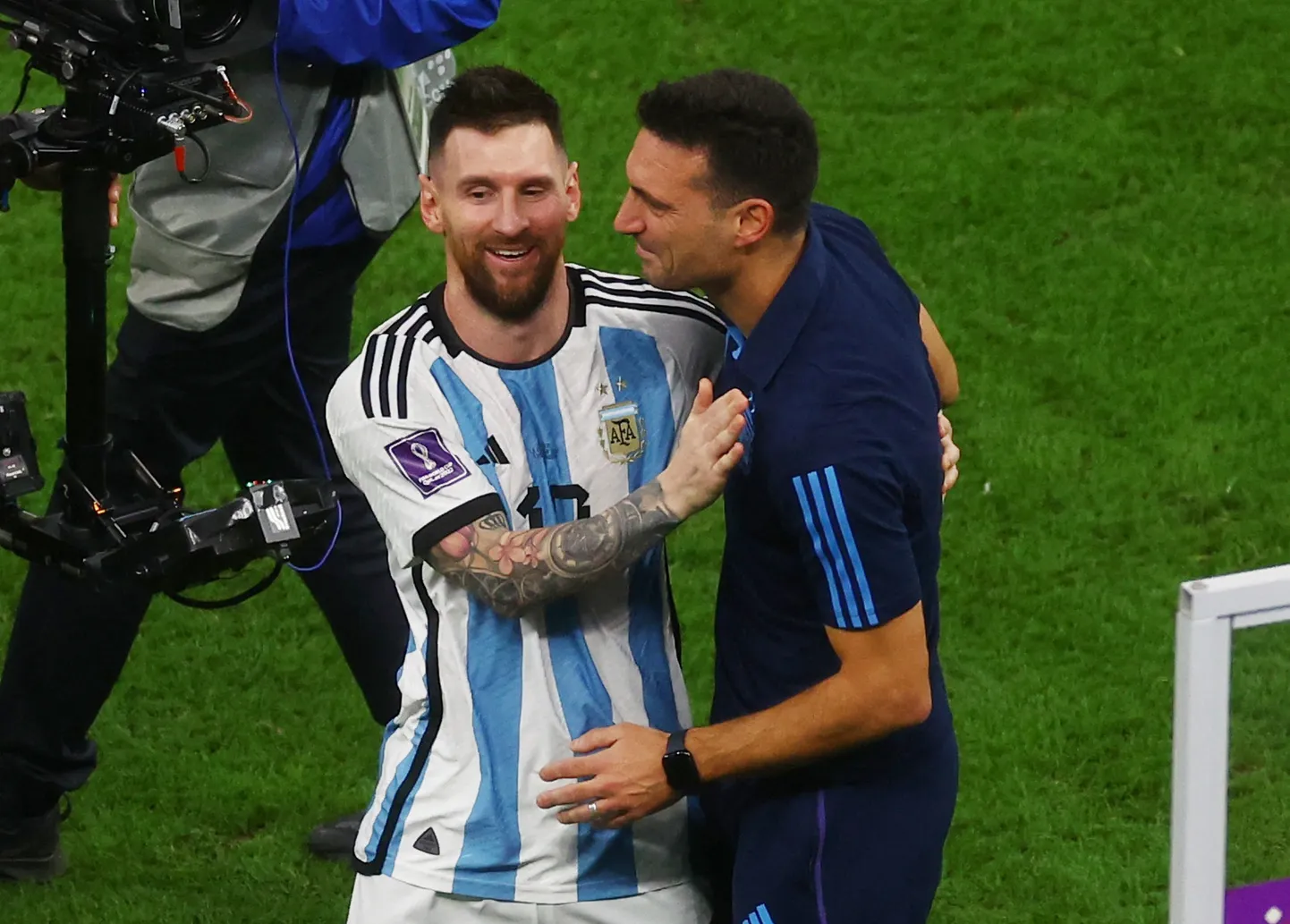 Lionel Messi ja Lionel Scaloni.