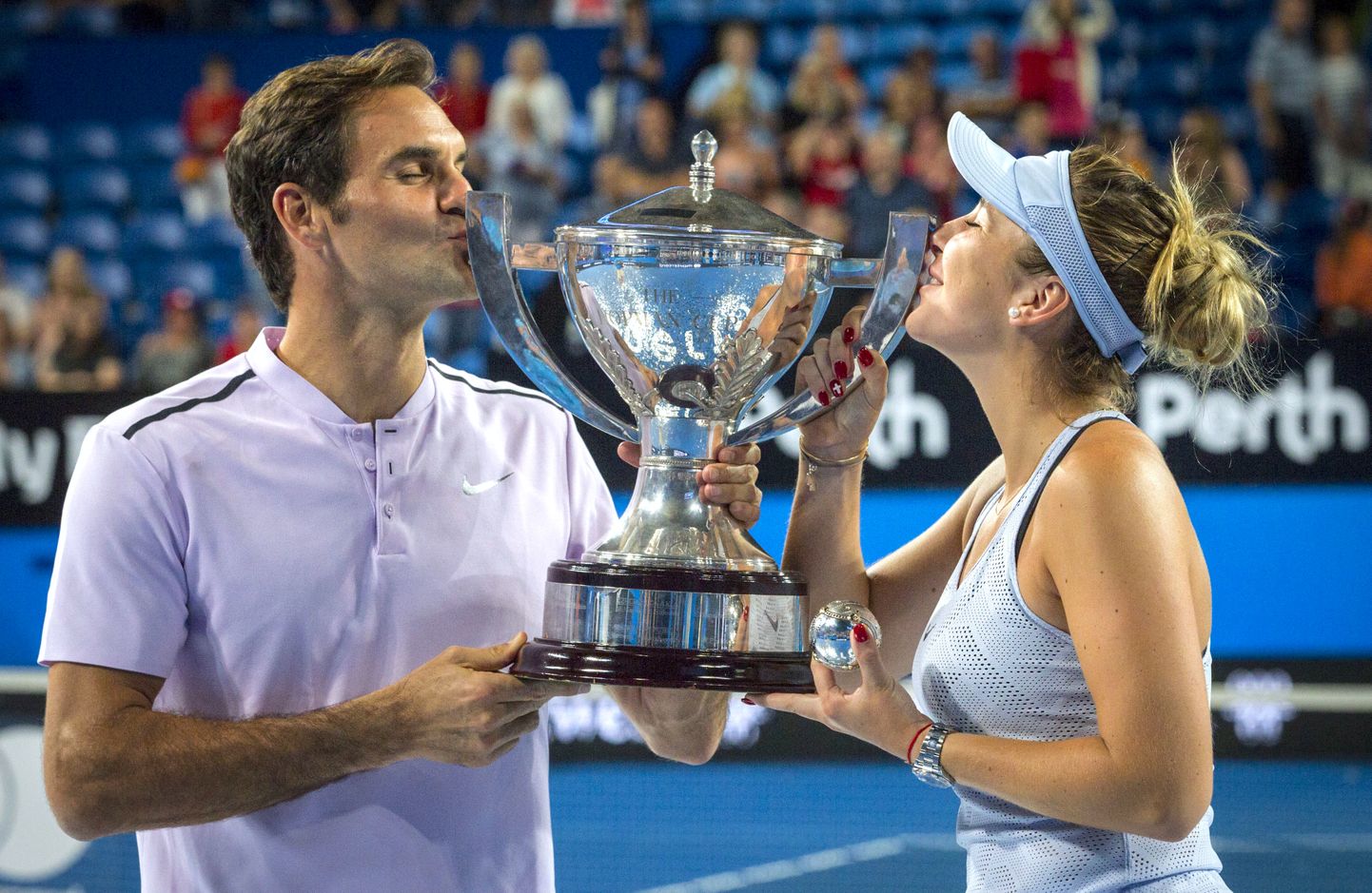Roger Federer ja Belinda Bencic.