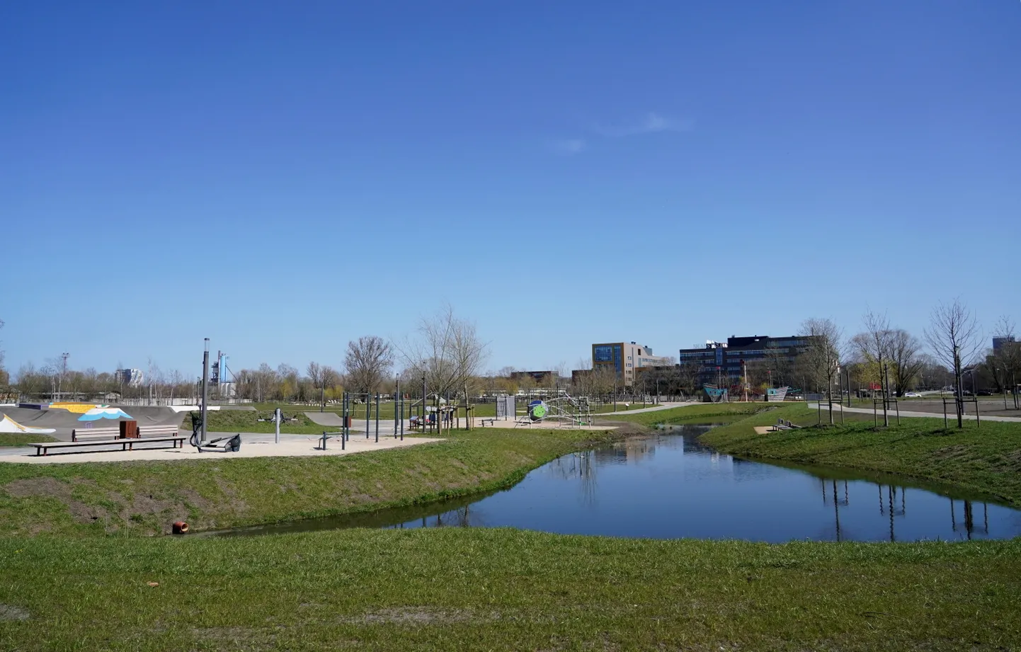 Skanstes revitalizācijas projekta 1. kārtas labiekārtotā teritorija.