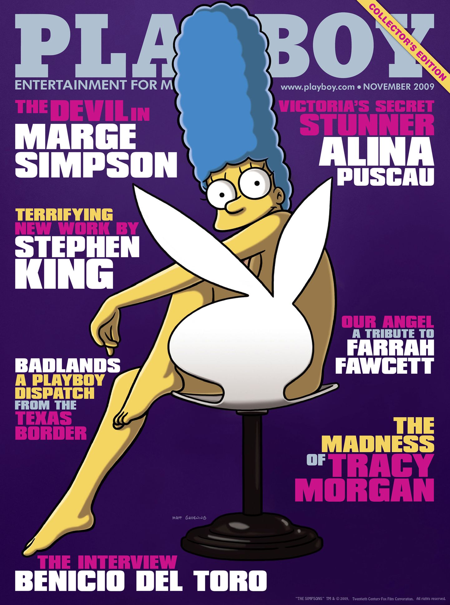 Ajakirja Playboy 2009. aasta novembrinumbri  kaas.