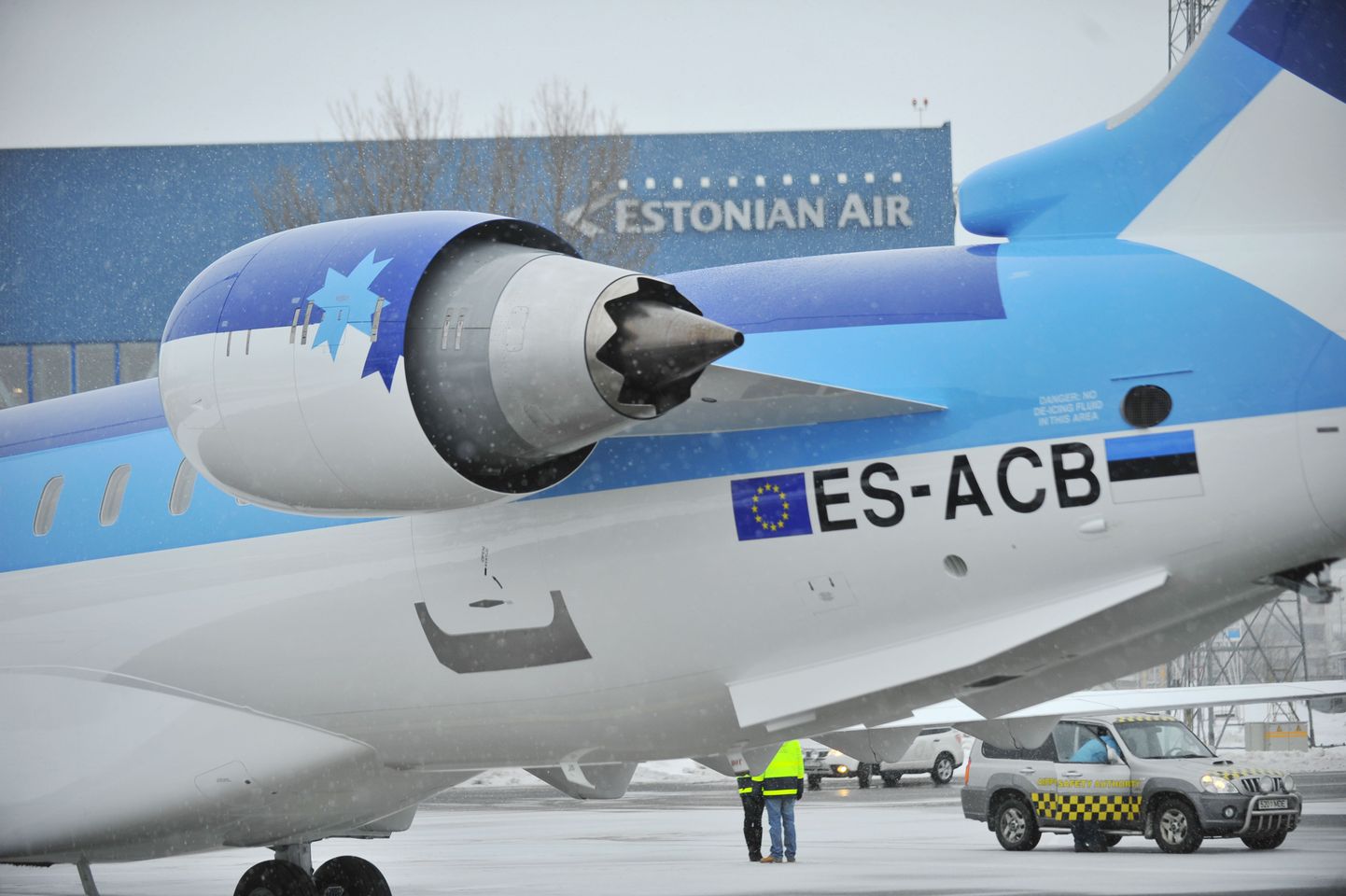 Estonian Airi uus Bombardier Tallinnas.