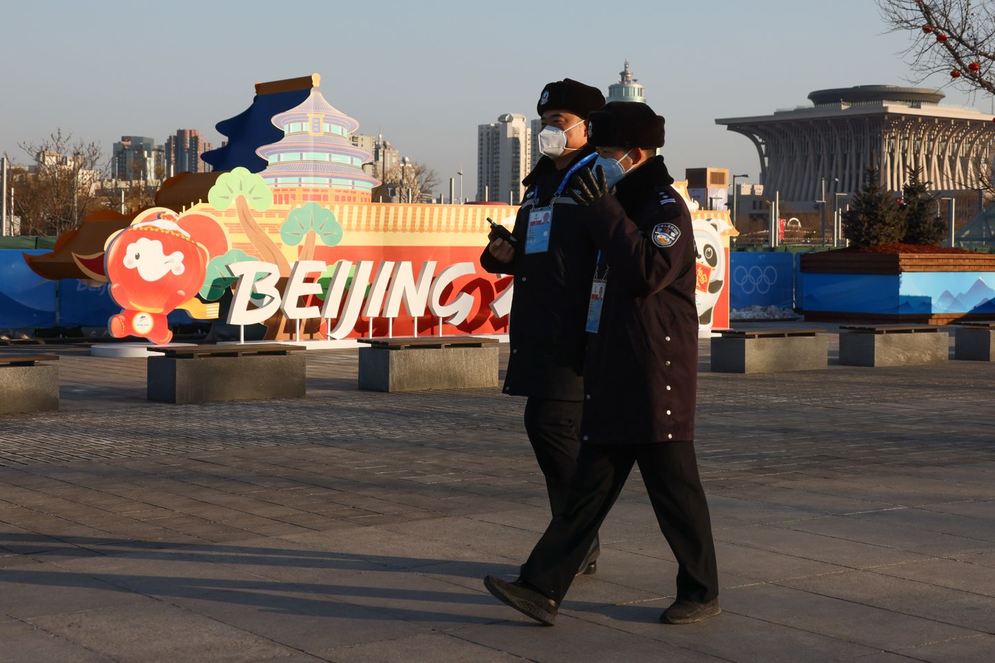 Politseinikud Pekingi tänaval.