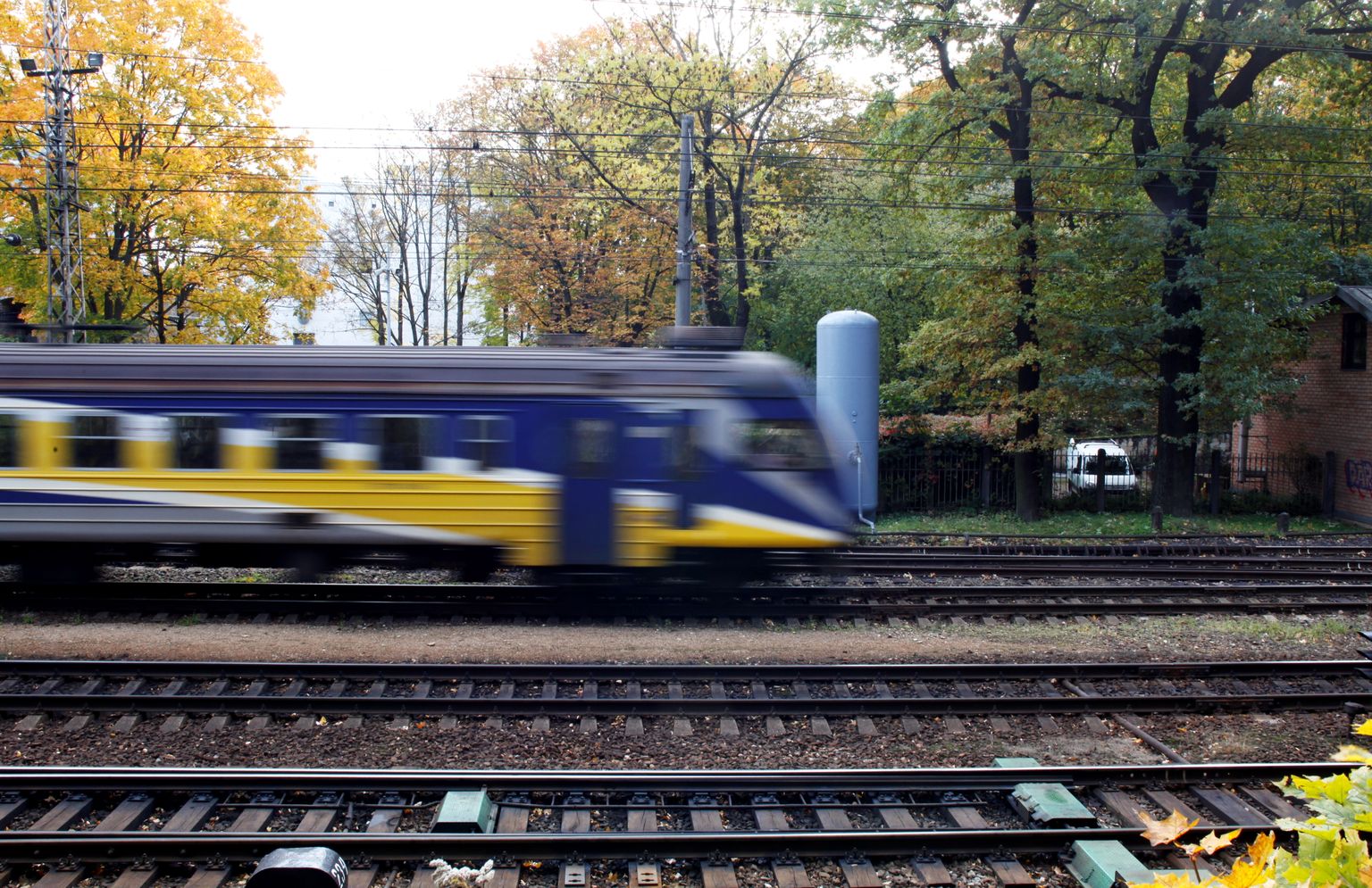 Dzelzceļa sliedes pie Torņakalna stacijas. Ilustratīvs attēls.