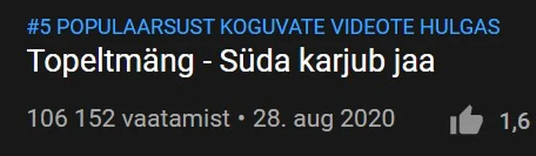 Üllatavalt hea tulemus.
