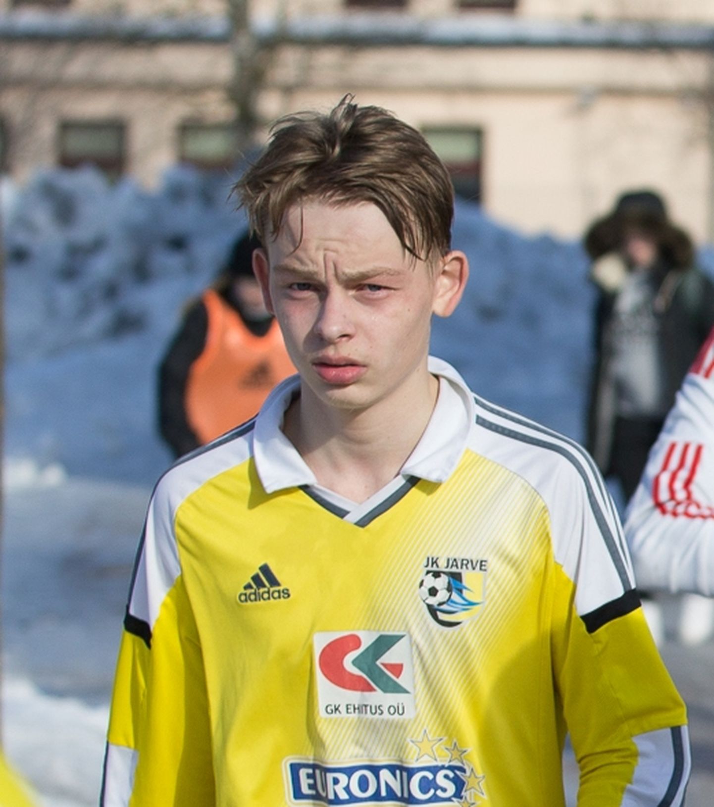JK Järve ridadese kuuluv Richard Tohver lõi Eesti noortekoondises värava Prantsusmaale.
