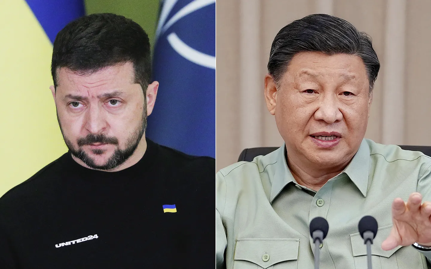 Владимир Зеленский и Си Цзиньпин