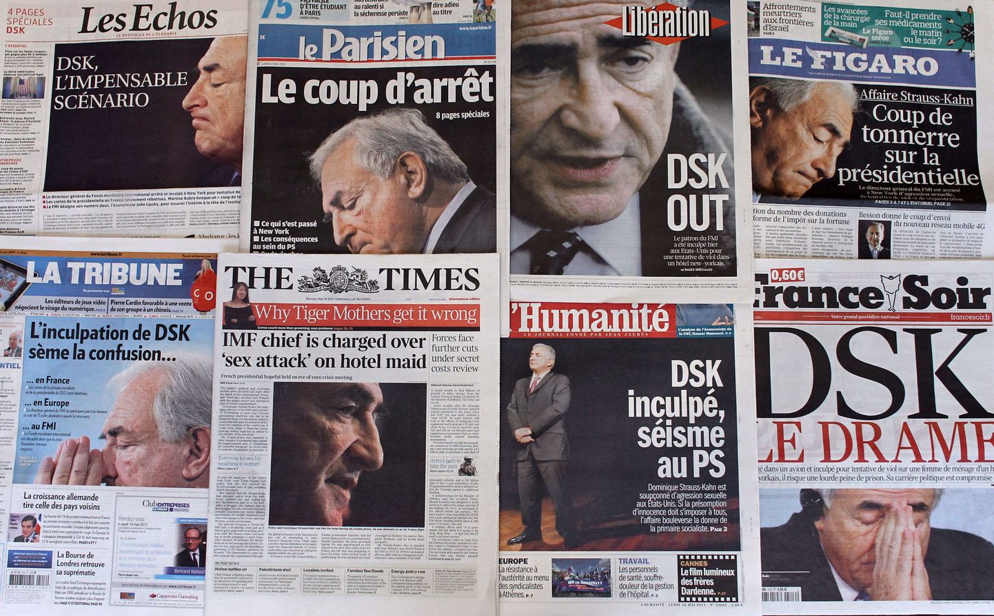 Strauss-Kahni ümber lahvatanud skandaal vallutas paljude tänaste ajalehtede esiküljed.