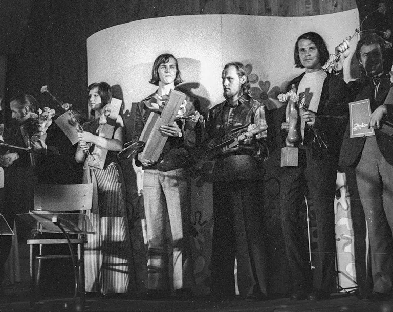 Festivālā "Liepājas Dzintars" 1974. gadā.