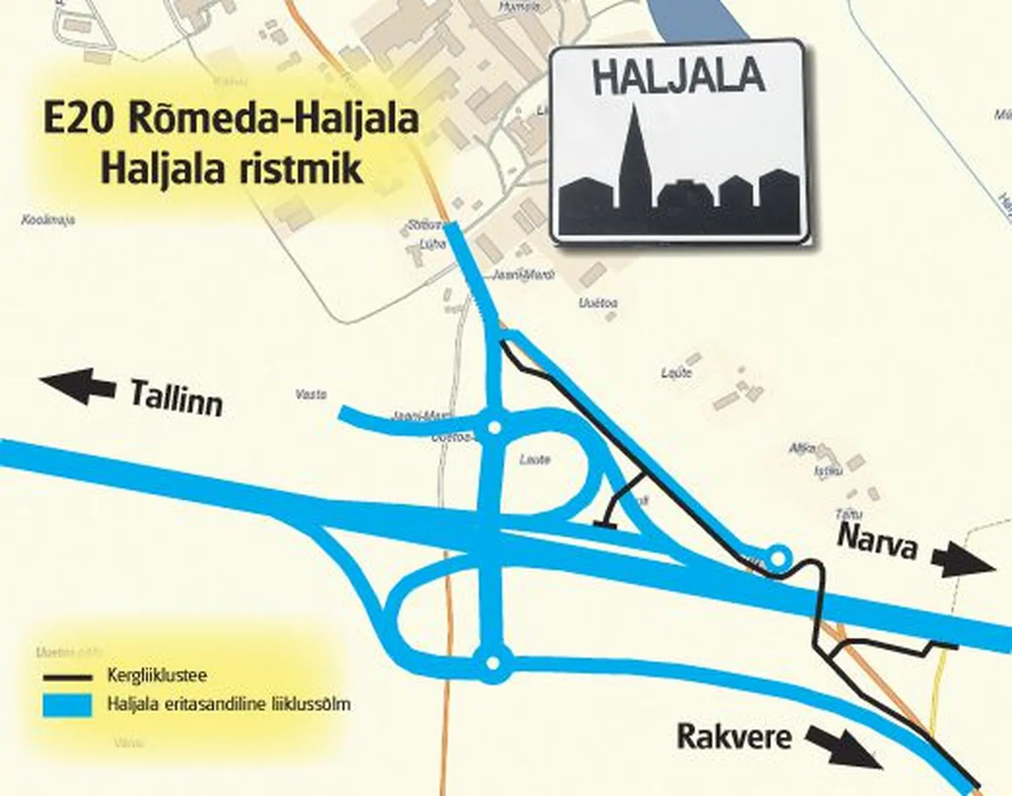 Haljala-Rõmeda ristmik.