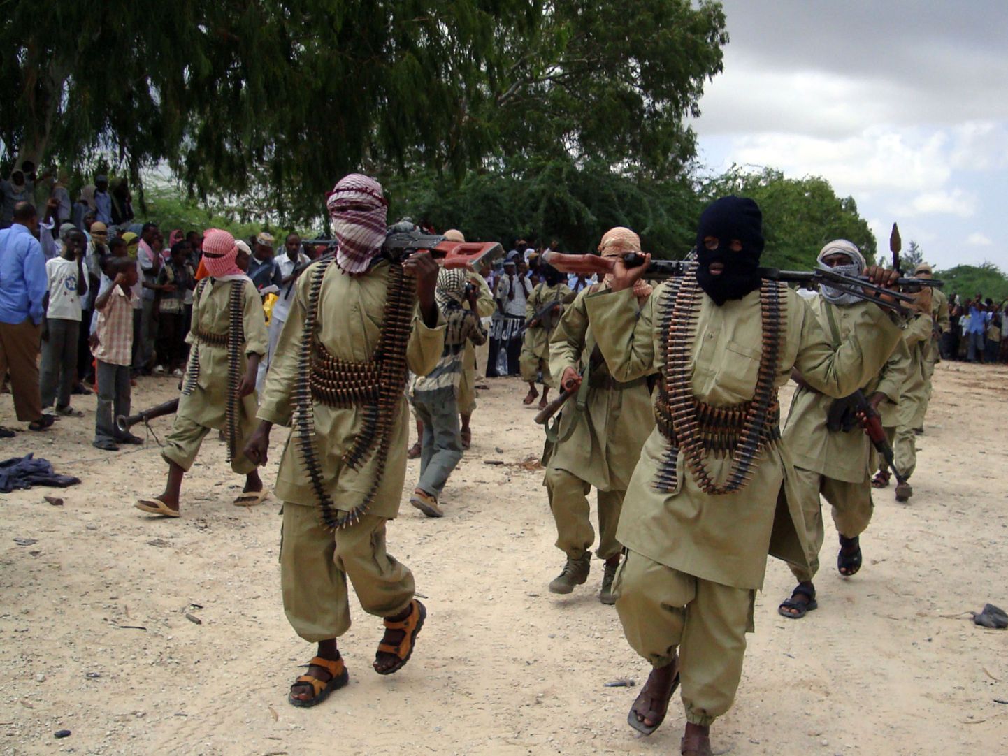 Al-Shabaabi võitlejad.
