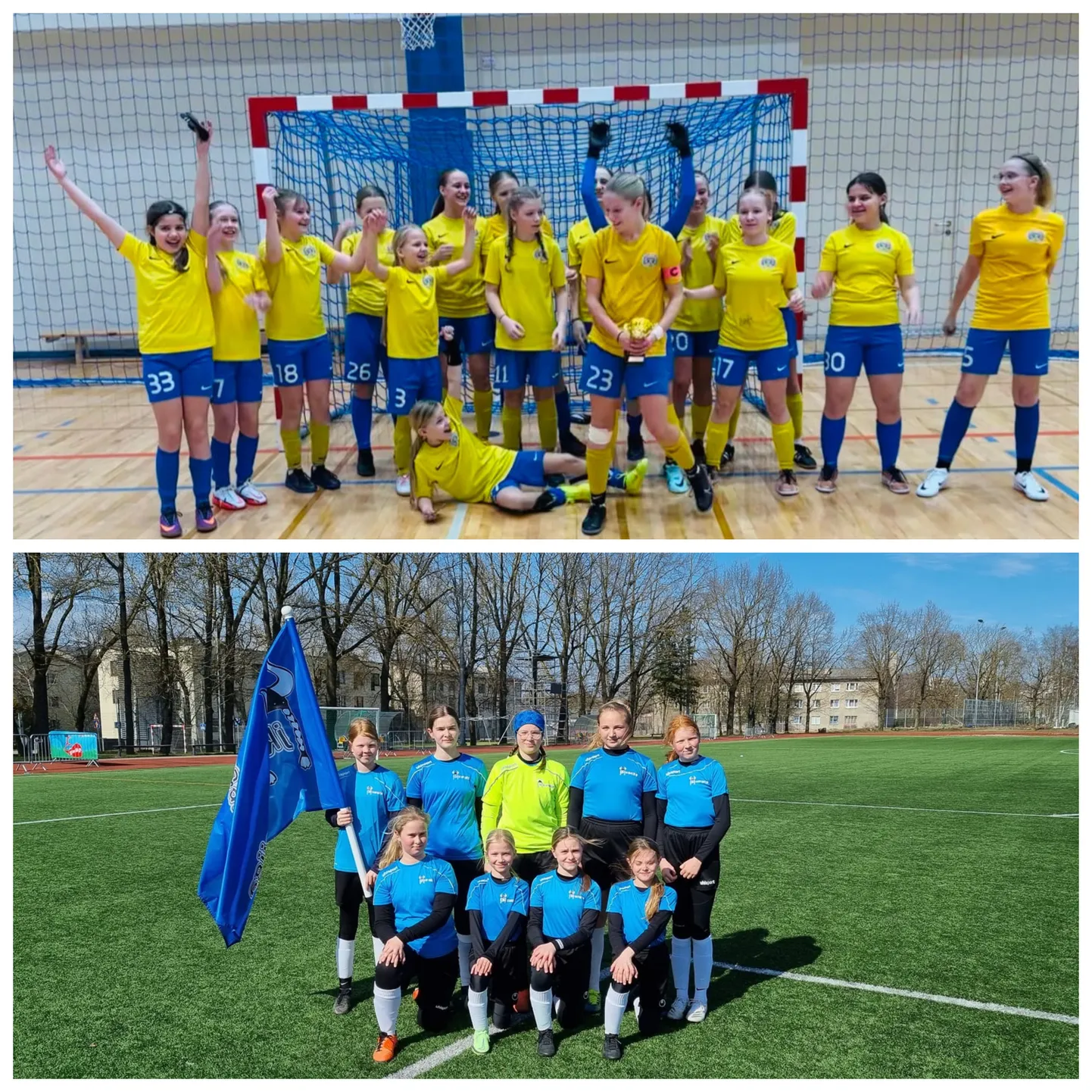 JK Saarepiiga ja FC Kuressaare tüdrukud võidukad Talveliiga II etapil