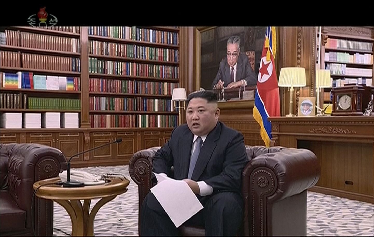 Põhja-Korea liider Kim Jong-un esineb uusaastakõnega.