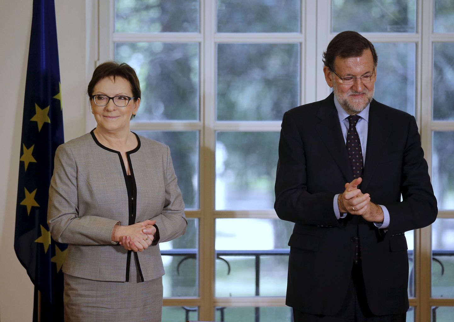 Poola peaminister Ewa Kopacz ja Hispaania peaminister Mariano Rajoy.