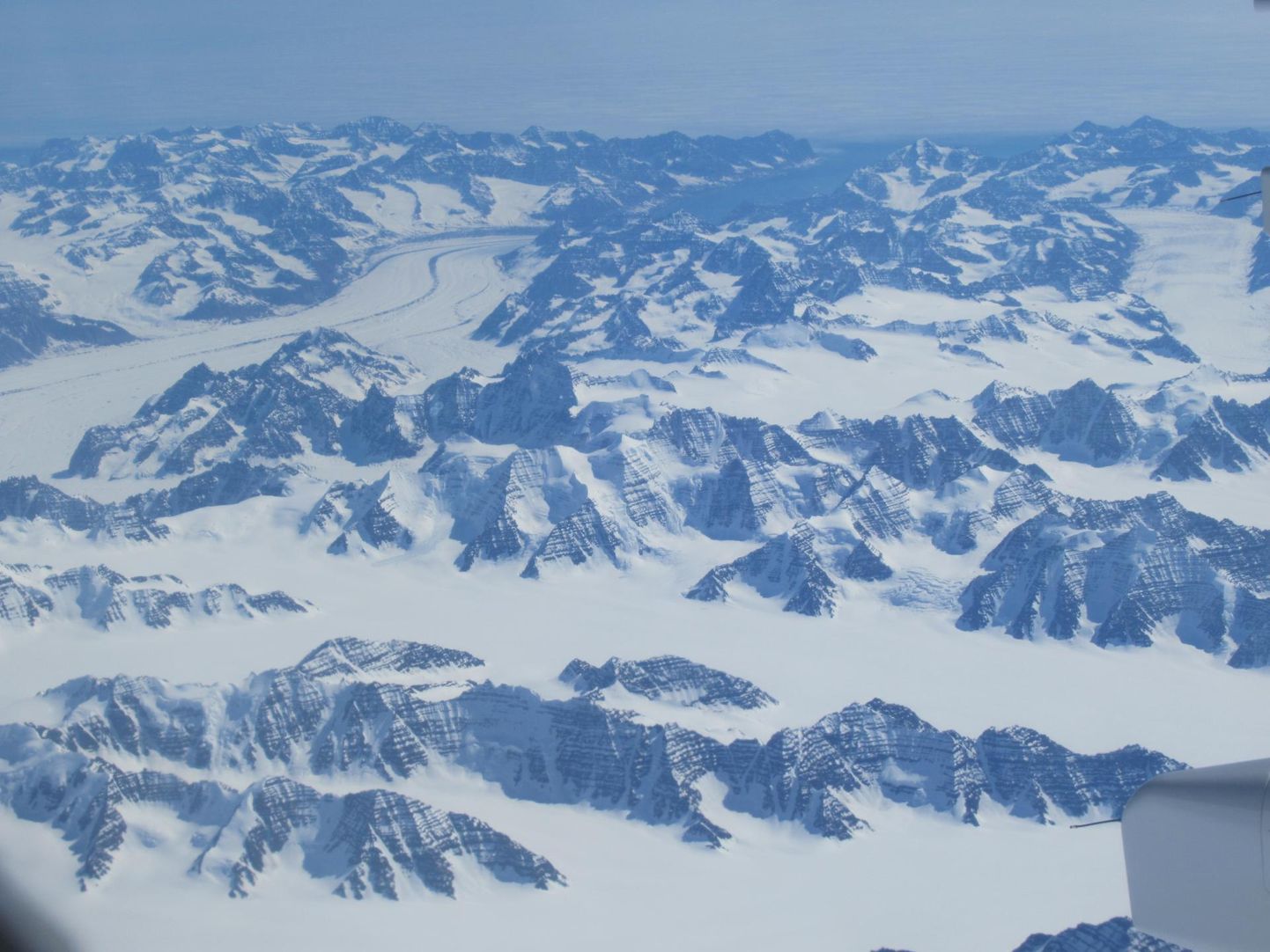 Gröönimaa vaade lennukist.