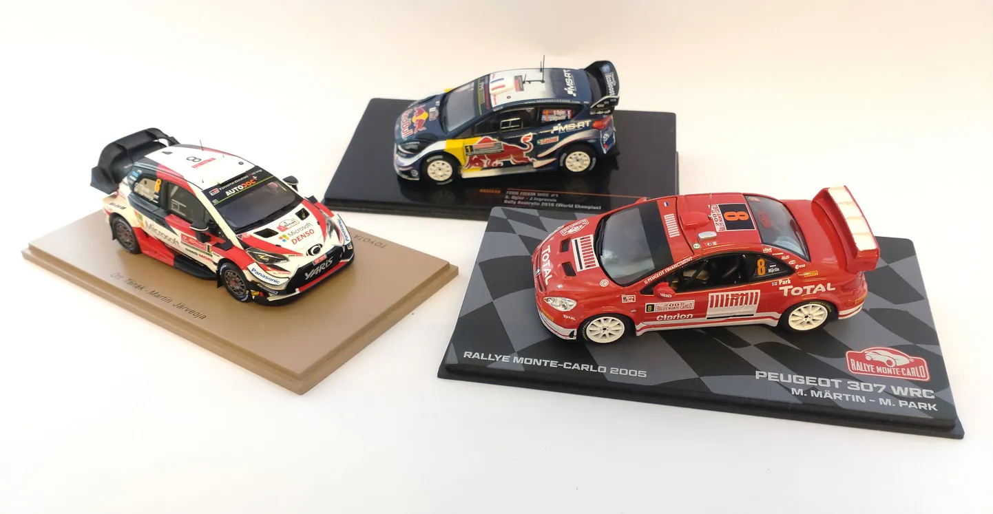 Autod Tambet Indi WRC automudelite kogust.