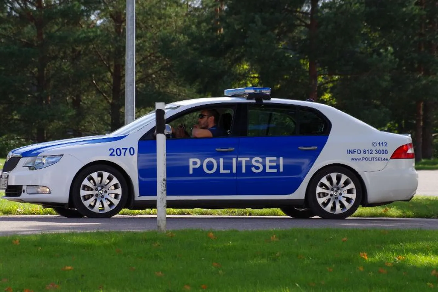 Politseiauto Võrumaal.