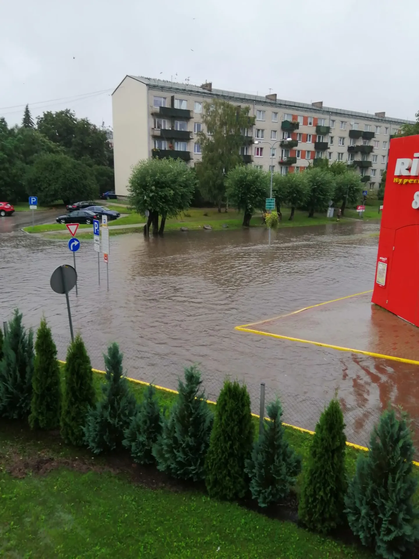 Lietavu plūdi Tukumā 30. augustā